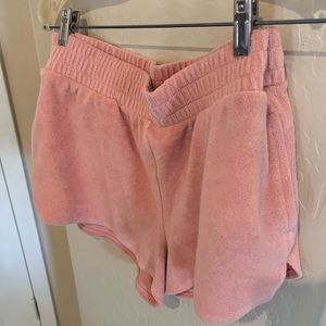 Victoria Secerets Terry Shorts Pink Large